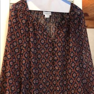 Liz Claiborne blouse - bohemian pattern